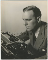 2p1691 PAT O'BRIEN deluxe 10.5x13.5 still 1930s seated portrait by typewriter by Russell Ball!