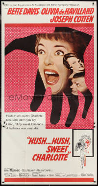 2p0470 HUSH...HUSH, SWEET CHARLOTTE 3sh 1965 Bette Davis, Olivia De Havilland, Robert Aldrich!