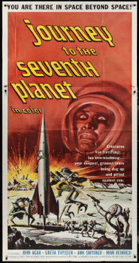 2p0472 JOURNEY TO THE SEVENTH PLANET 3sh 1961 they have terryfing powers of mind over matter!