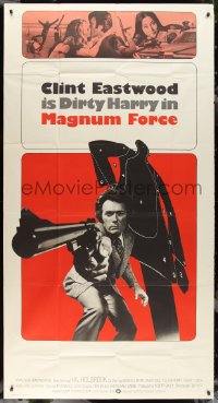 2p0473 MAGNUM FORCE int'l 3sh 1973 Clint Eastwood is Dirty Harry pointing his huge gun!