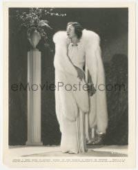 2p1818 BREAKFAST FOR TWO 8x10 still 1937 glamorous portrait of Barbara Stanwyck modeling fur coat!