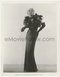 2p1845 DISGRACED 8x10 still 1933 full-length Helen Twelvetrees modeling black gown of cire ribbon!