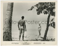 2p1852 DR. NO 8.25x10 still 1962 Sean Connery as James Bond & censored Ursula Andress on beach!