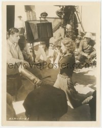 2p1867 GARDEN OF ALLAH candid 8x10.25 still 1936 Marlene Dietrich filming Charles Boyer on the set!