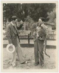 2p1872 GIRL FROM WOOLWORTH'S candid 8x10 still 1929 director Beaudine & Charles Delaney with leopard