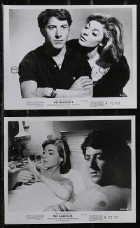 2p2073 GRADUATE 2 8x10 stills R1972 image of Dustin Hoffman & Anne Bancroft in bed & close-up!