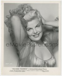 2p1880 HOLD BACK TOMORROW 8.25x10 still 1955 great portrait of sexy lush blonde Cleo Moore!