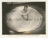 2p1896 JEZEBEL 8x10.25 still 1938 overhead portrait of Bette Davis in huge dress seated on floor!