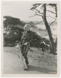 2p1899 JOAN BLONDELL 8x10.25 still 1930s great full-length portrait holding golf clubs outdoors!