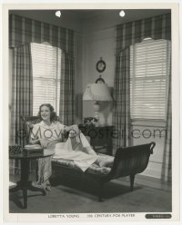 2p1922 LORETTA YOUNG 8x10 still 1937 she's lounging at home by Frank Powolny, Love Under Fire!