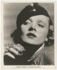 2p1933 MARLENE DIETRICH 8.25x10 still 1934 close up Paramount studio portrait wearing cool hat!