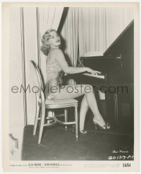 2p1950 OVER-EXPOSED 8.25x10 still 1956 sexy Cleo Moore wearing skimpy outfit & playing piano!