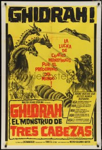 2p0610 GHIDRAH THE THREE HEADED MONSTER Argentinean 1967 he battles Godzilla, Mothra & Rodan!