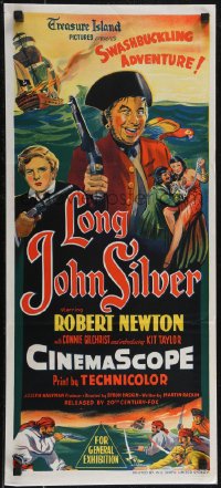 2p0553 LONG JOHN SILVER Aust daybill 1954 Newton as the most colorful pirate of all time, rare!