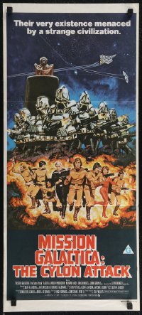 2p0554 MISSION GALACTICA: THE CYLON ATTACK Aust daybill 1979 Tanenbaum sci-fi art!