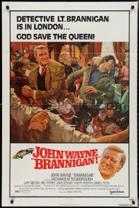 2p0705 BRANNIGAN 1sh 1975 Douglas Hickox, great McGinnis art of fighting John Wayne in England!