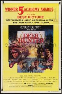 2p0733 DEER HUNTER awards 1sh 1978 directed by Michael Cimino, Robert De Niro, Jezierski artwork!