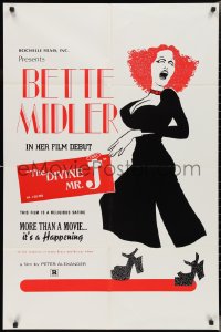 2p0744 DIVINE MR. J 1sh 1974 cool art of Bette Midler in her film debut, John Bassberger!