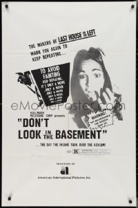 2p0747 DON'T LOOK IN THE BASEMENT 1sh 1973 psycho slasher, the day the insane took over the asylum!