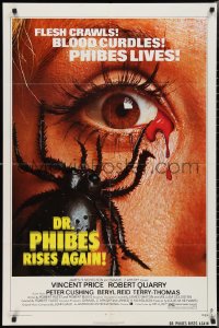 2p0750 DR. PHIBES RISES AGAIN 1sh 1972 Vincent Price, classic close up of a spider on a woman's face!