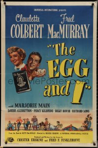 2p0757 EGG & I 1sh 1947 Claudette Colbert, MacMurray, first Ma & Pa Kettle, by Betty MacDonald!