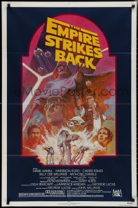 2p0759 EMPIRE STRIKES BACK NSS style 1sh R1982 George Lucas sci-fi classic, cool artwork by Tom Jung!