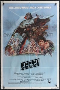 2p0760 EMPIRE STRIKES BACK style B NSS style 1sh 1980 George Lucas classic, art by Tom Jung!