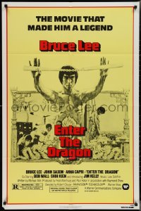 2p0766 ENTER THE DRAGON 1sh R1979 Bruce Lee kung fu classic, the movie that made him a legend!