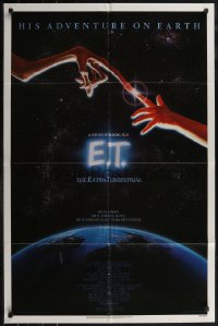 2p0753 E.T. THE EXTRA TERRESTRIAL studio style 1sh 1982 Steven Spielberg classic, John Alvin art!