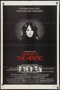 2p0770 EXORCIST II: THE HERETIC 1sh 1977 Linda Blair, Boorman's sequel to Friedkin's movie!