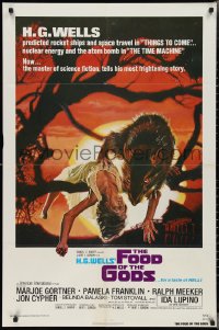 2p0777 FOOD OF THE GODS int'l 1sh 1976 Drew Struzan art of giant rat feasting on dead girl!