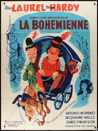 2p0265 BOHEMIAN GIRL French 1p R1960s different art of gypsies Stan Laurel & Oliver Hardy!