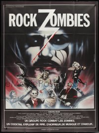 2p0288 HARD ROCK ZOMBIES French 1p 1984 Raffin art, they came from grave to rock n' rave, misbehave!