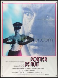 2p0303 NIGHT PORTER French 1p 1974 Dirk Bogarde, topless Charlotte Rampling wearing Nazi hat!