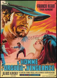 2p0312 PRIDE & VENGEANCE French 1p 1969 Belinsky spaghetti western art of Franco Nero as Django!