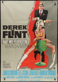 2p0568 IN LIKE FLINT German 33x47 1967 art of secret agent James Coburn & sexy Jean Hale by Rutters!