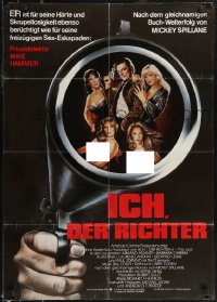 2p0582 I, THE JURY German 1982 cool Drew Struzan noir artwork of Armand Assante as Mike Hammer!