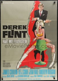 2p0583 IN LIKE FLINT German 1967 secret agent James Coburn & Jean Hale by Klaus Rutters, ultra rare!