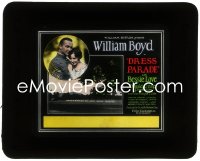 2p1742 DRESS PARADE glass slide 1927 boxing champ William Boyd turned West Point cadet, Bessie Love!