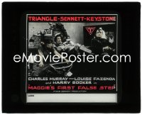 2p1765 MAGGIE'S FIRST FALSE STEP glass slide 1917 Charles Murray, Louise Fazenda, Mack Sennett