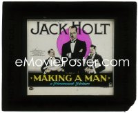 2p1766 MAKING A MAN glass slide 1922 rich Jack Holt wearing tuxedo in a story by Peter B. Kyne!