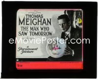 2p1769 MAN WHO SAW TOMORROW glass slide 1922 Thomas Meighan holding crystal ball w/sexy girl inside!