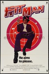 2p0813 HIT MAN 1sh 1973 Bernie Casey aims to please, classic blaxploitation image!