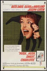 2p0818 HUSH...HUSH, SWEET CHARLOTTE 1sh 1965 Bette Davis, Olivia de Havilland, Robert Aldrich!