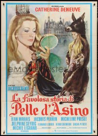 2p0396 DONKEY SKIN Italian 1p 1972 different fantasy art of Catherine Deneuve by Mos!