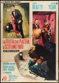 2p0404 KALEIDOSCOPE Italian 1p 1966 Warren Beatty, Susannah York, different Giuliano Nistri art!