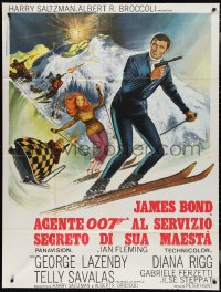 2p0450 ON HER MAJESTY'S SECRET SERVICE Italian 1p R1970s Lazenby's only Bond, McGinnis/McCarthy art!