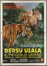 2p0344 DERSU UZALA Italian 2p 1976 Akira Kurosawa Oscar winner, different Ciriello tiger art!