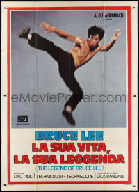 2p0432 GOODBYE BRUCE LEE Italian 2p 1976 great kung fu artwork portrait, long live the king!