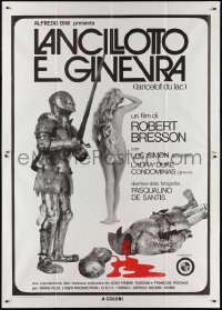 2p0357 LANCELOT OF THE LAKE Italian 2p 1974 Robert Bresson, naked woman & decapitated knight!